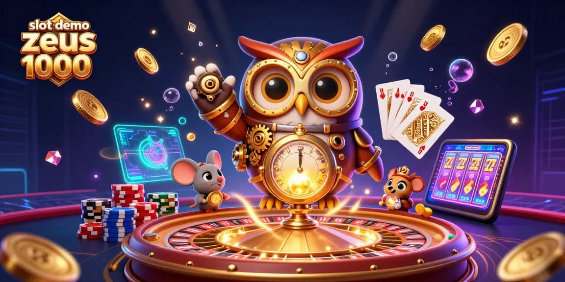 Spin and win with slot demo zeus 1000 in this vibrant casino stylized artwork.