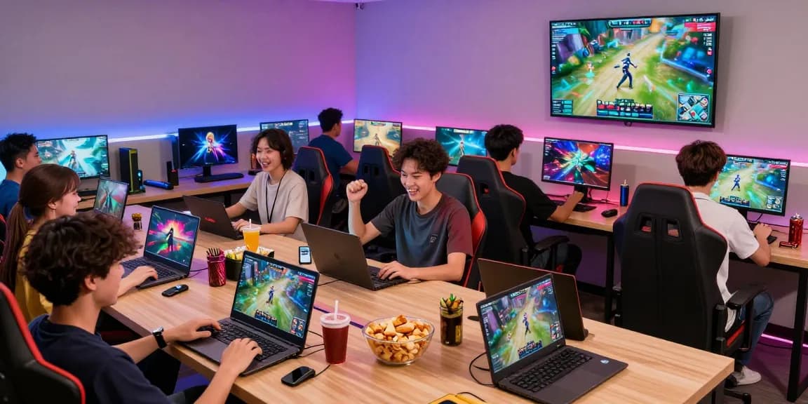 Pengalaman gaming tanpa gangguan di https://i-labo7.com/blog/477/ dengan berbagai perangkat di lounge modern.