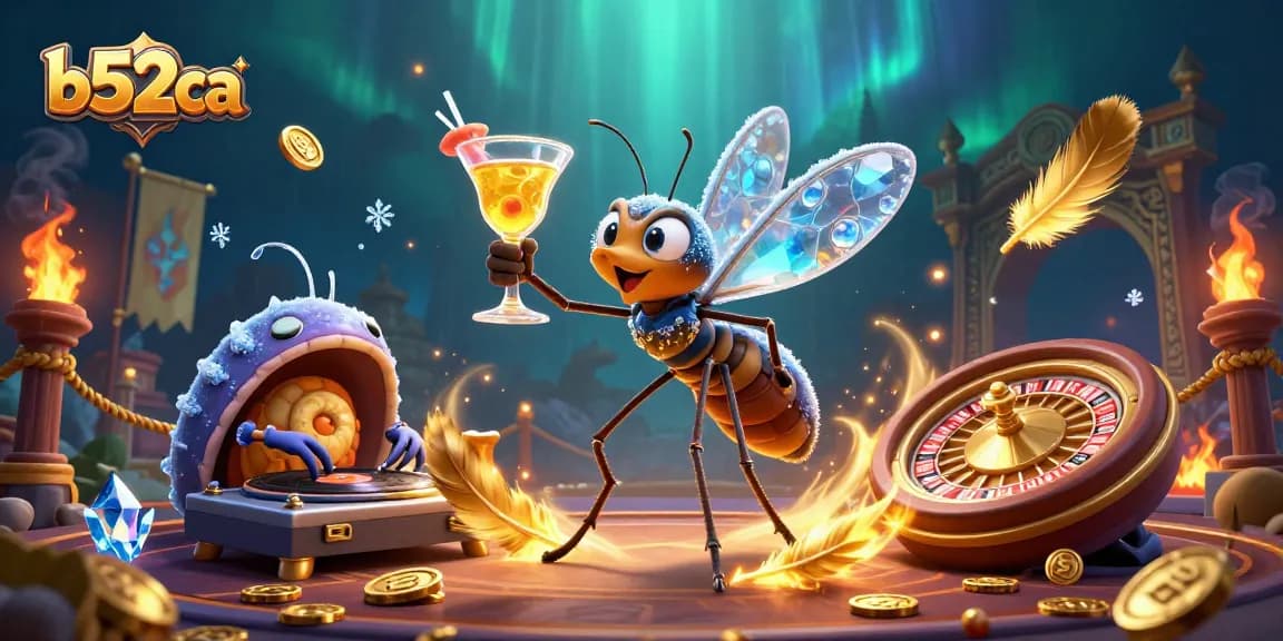 Experience the thrill of b52ca with a vibrant 3D casino scene featuring unique characters and dynamic elements.