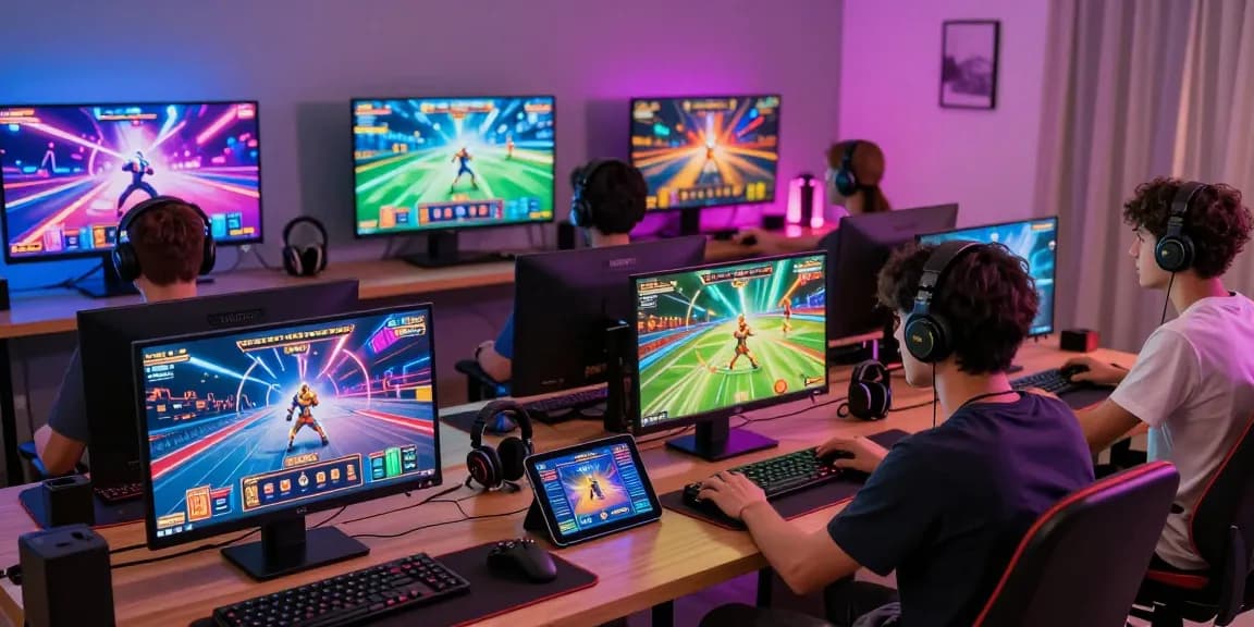 Players enjoying thrilling games on lotus365 platform in a vibrant gaming environment
