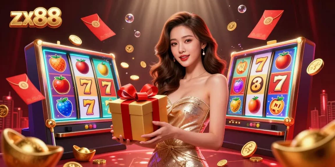 Experience thrilling gameplay at zx88 with dynamic slot reels and festive casino elements.