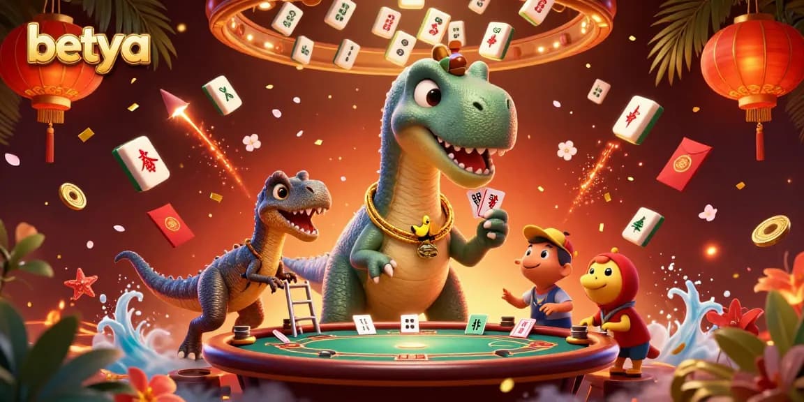 Experience high-stakes casino action with Betya's lively poker scene featuring colorful characters and elements.