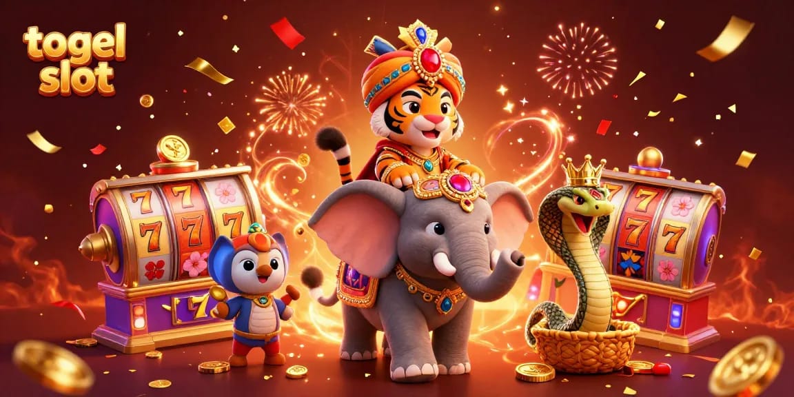 Experience exciting togel slot action with vibrant 3D characters and dynamic casino elements.