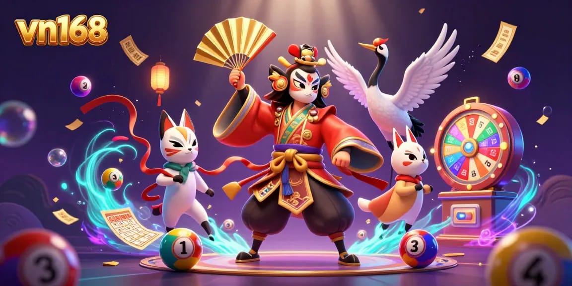 Experience thrilling gameplay at vn168 with vibrant lottery elements and engaging characters.