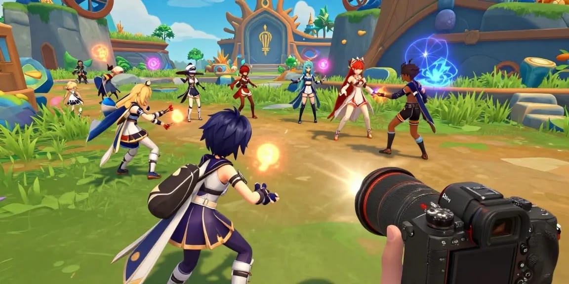 Engaging 3D hentai game scene with characters in vibrant anime style.