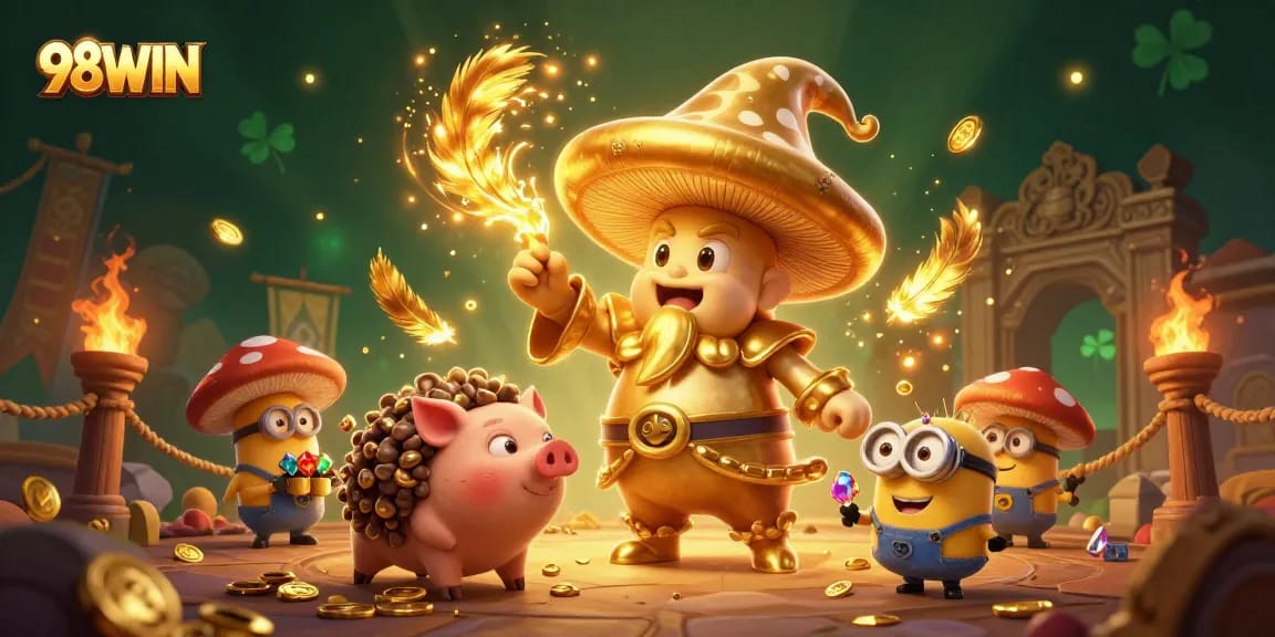 Experience exhilarating gameplay with 98WIN's immersive casino action, featuring magical characters and golden treasures.