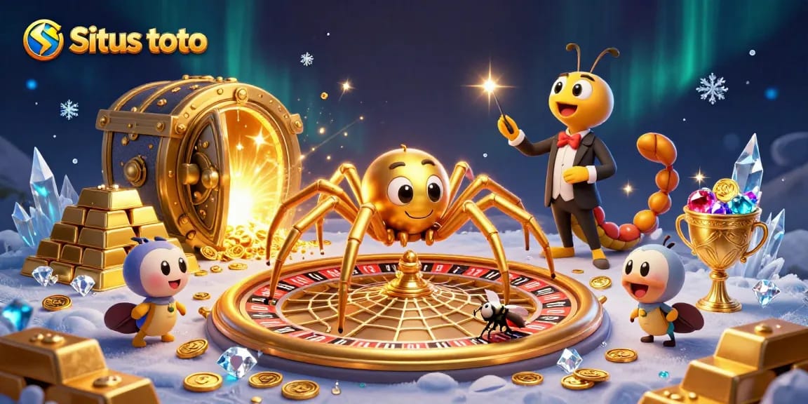Situs toto offers thrilling gambling experiences with vibrant visuals of gaming elements and characters.