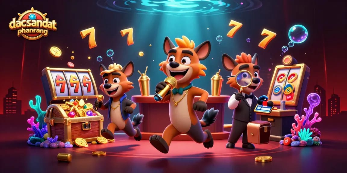 Experience thrilling wins at dacsandatphanrang with vibrant hyena characters in a dynamic casino scene.