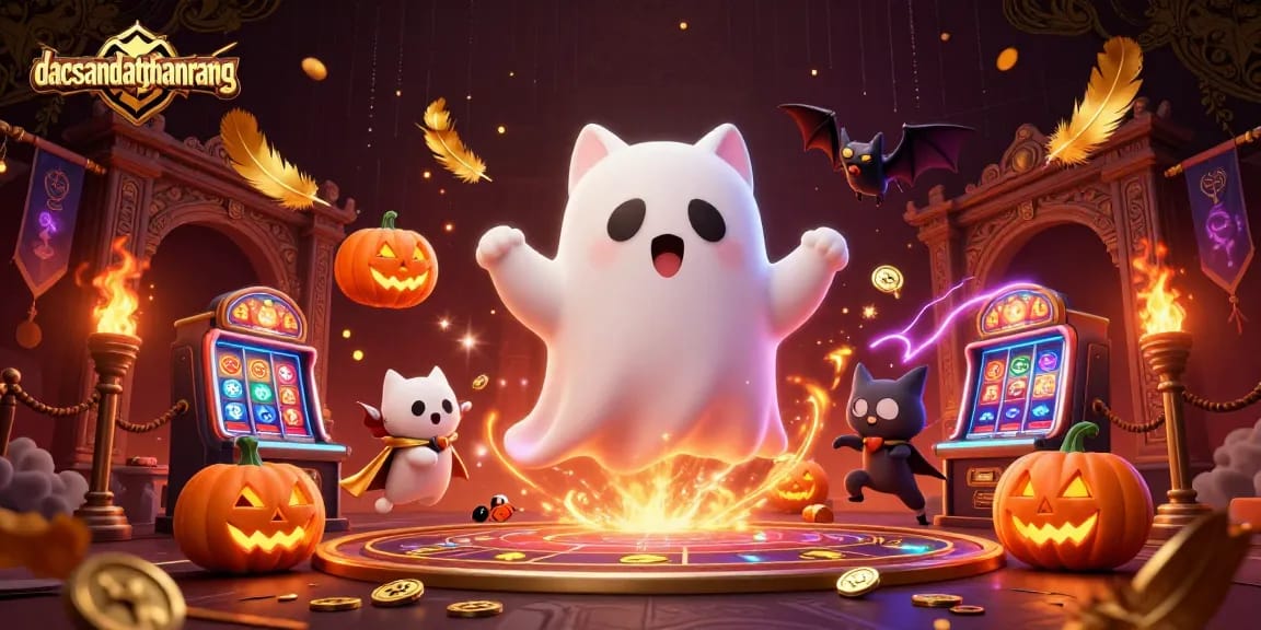 Join the excitement at dacsandatphanrang with our haunted casino adventure filled with thrilling slots and glowing jack-o-lanterns.