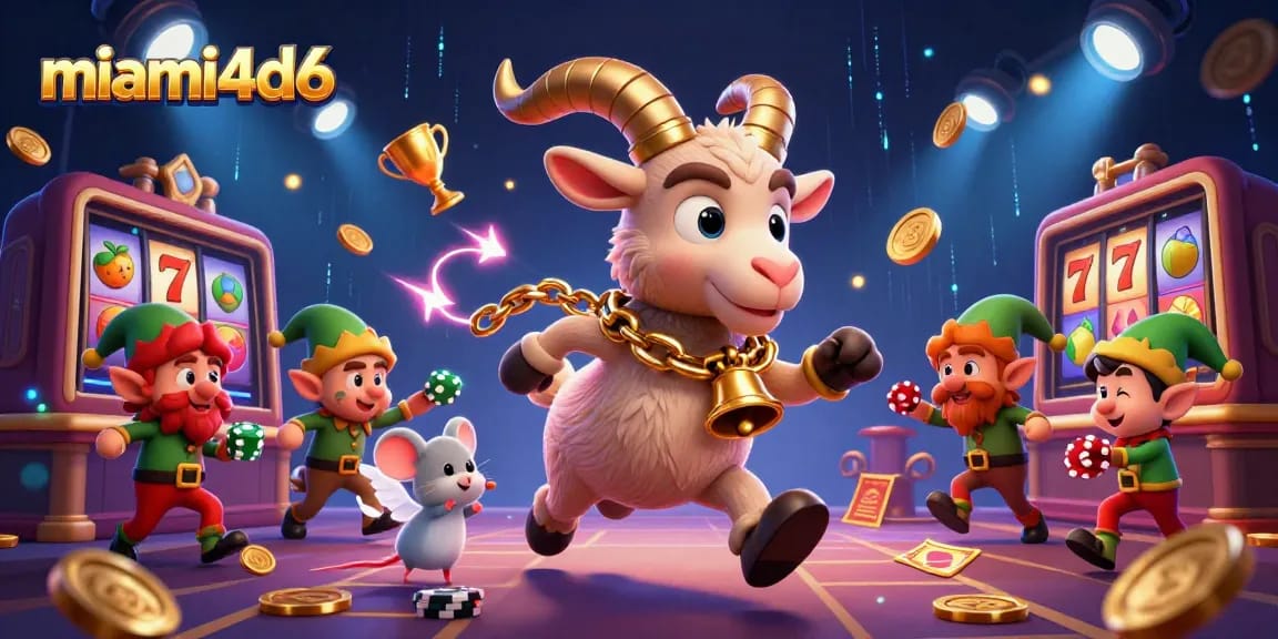 Engage in the exciting experiences of miami4d6 as festive characters animate a vibrant casino.