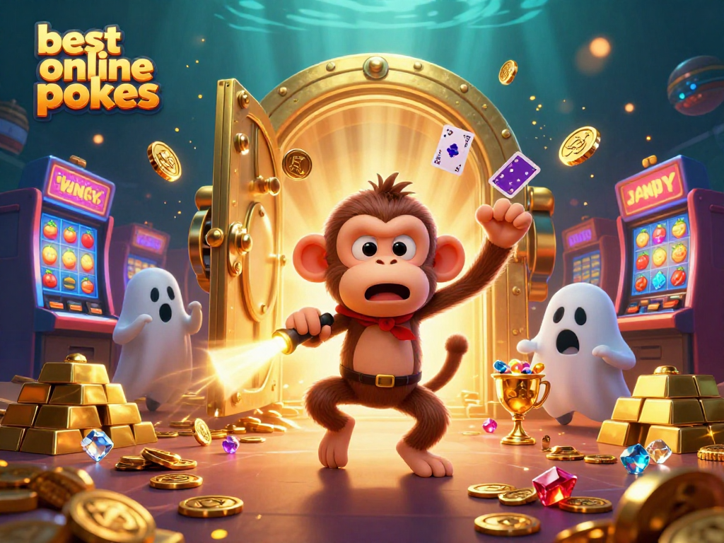 Immerse in the best online pokies experience with this vibrant casino illustration showcasing dynamic characters.