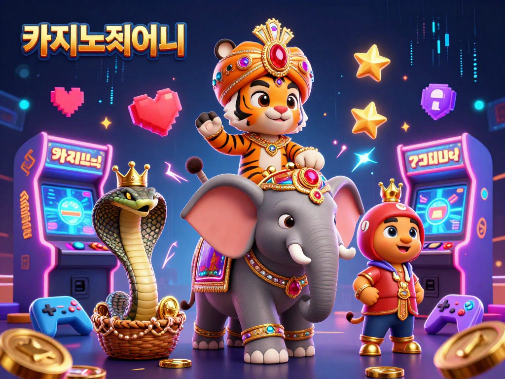 카지노사이트에서 다채로운 게임을 즐기며 황제 호랑이와 함께하는 현실감 넘치는 장면