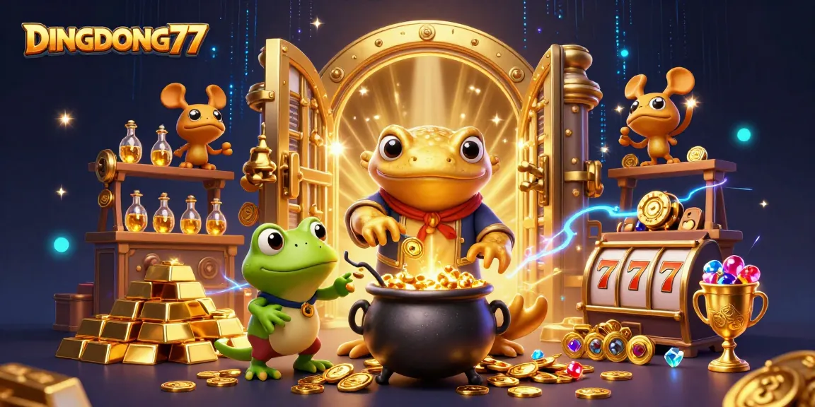 DINGDONG77 invites gamers to immerse in a dynamic slot experience with vibrant visuals and gold-filled excitement.