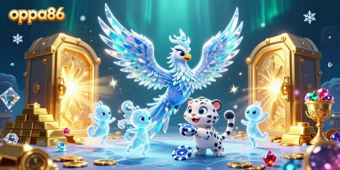 Engage with oppa86's immersive online casino experience featuring vibrant characters and dynamic treasures.