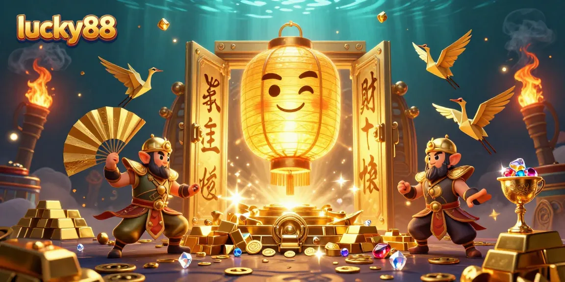 Immerse in the lucky88 casino experience with vibrant golden elements and thrilling gaming actions.