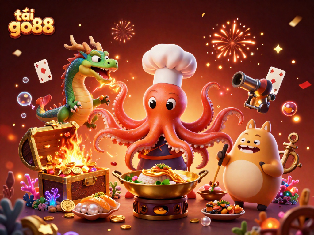 Experience exciting wins with tải go88 in this vibrant 3D casino scene filled with action.
