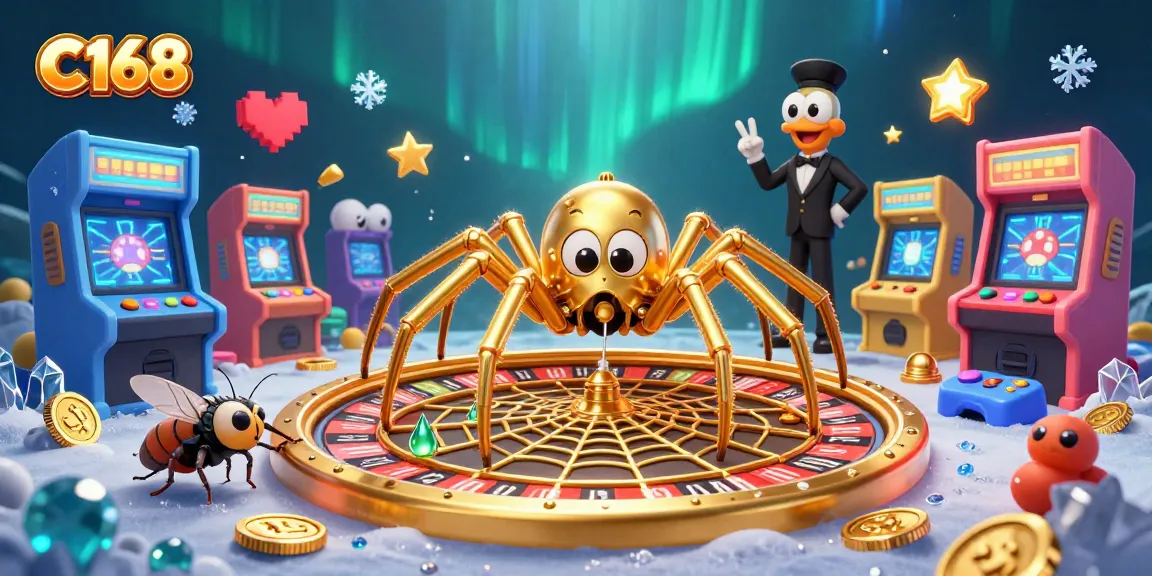 Experience the thrill of betting at C168 with vibrant characters and dynamic casino elements.