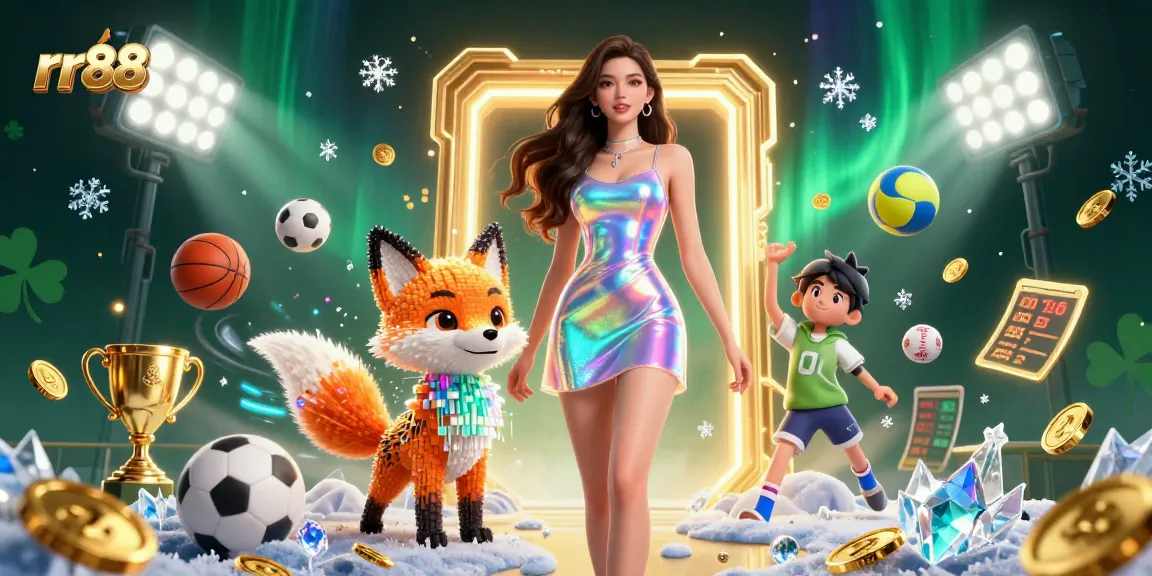 Win big with rr88's immersive gaming experience featuring colorful characters and dynamic sports elements.