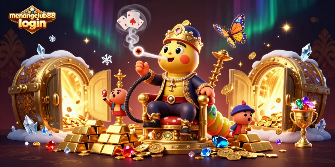 Experience excitement at menangclub88 login with vibrant 3D casino characters and treasures galore.