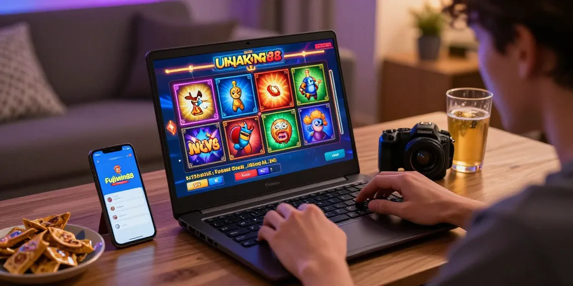 Pengguna aktif bermain slot di fujiwin88 dengan suasana nyaman dan penuh warna.