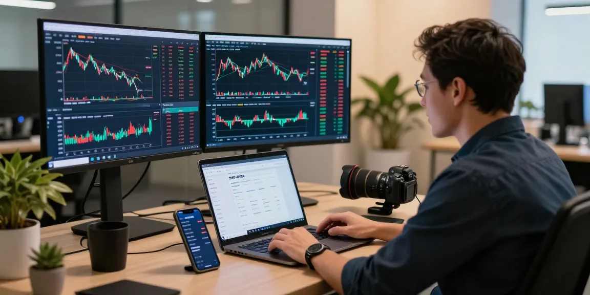 Трейдер анализирует данные на платформе bitmex биржа в современном офисе.