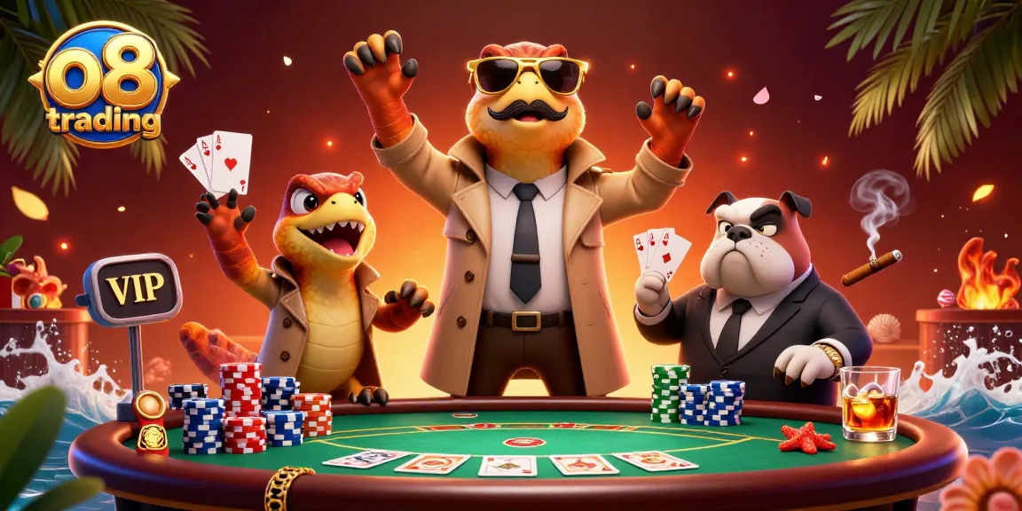 Take your chances in o8 trading with raptors in disguise at a vibrant casino scene.