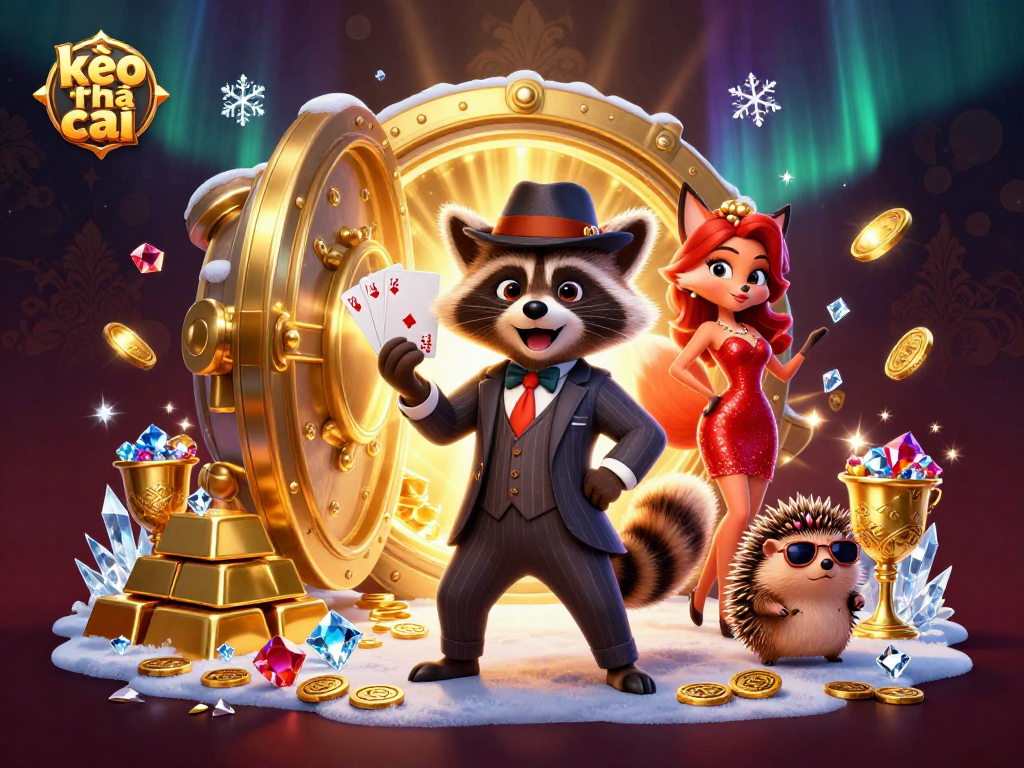 Experience kèo nhà cái winning moments with animated characters and dynamic casino elements.