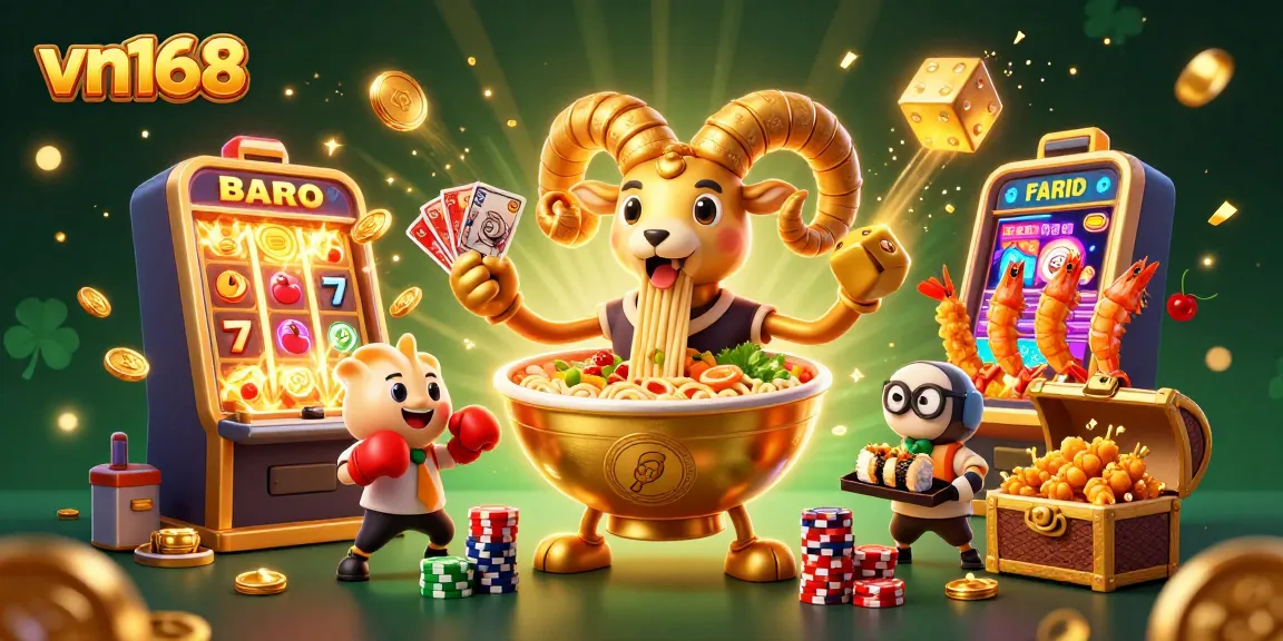 Experience thrilling games at vn168 with vibrant 3D casino elements and engaging characters.