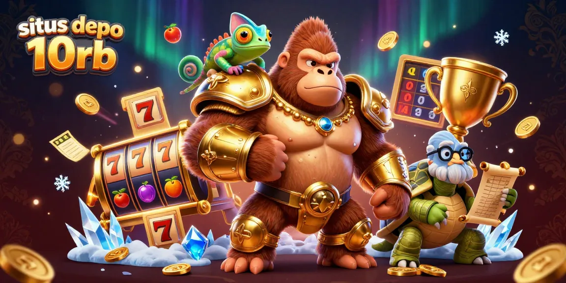 Experience thrilling action at situs depo 10rb with our vibrant 3D casino illustration showcasing dynamic gaming elements.