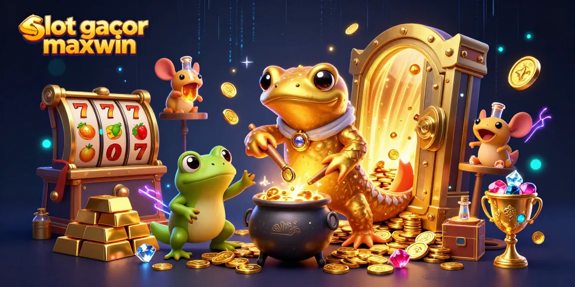 Experience the thrilling gameplay of slot gacor maxwin with a giant golden salamander and lucky symbols.