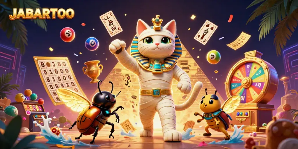 JABARTOTO memberi pengalaman bermain lotere yang penuh warna dengan kucing mummy dan serangga skarab di kasino.