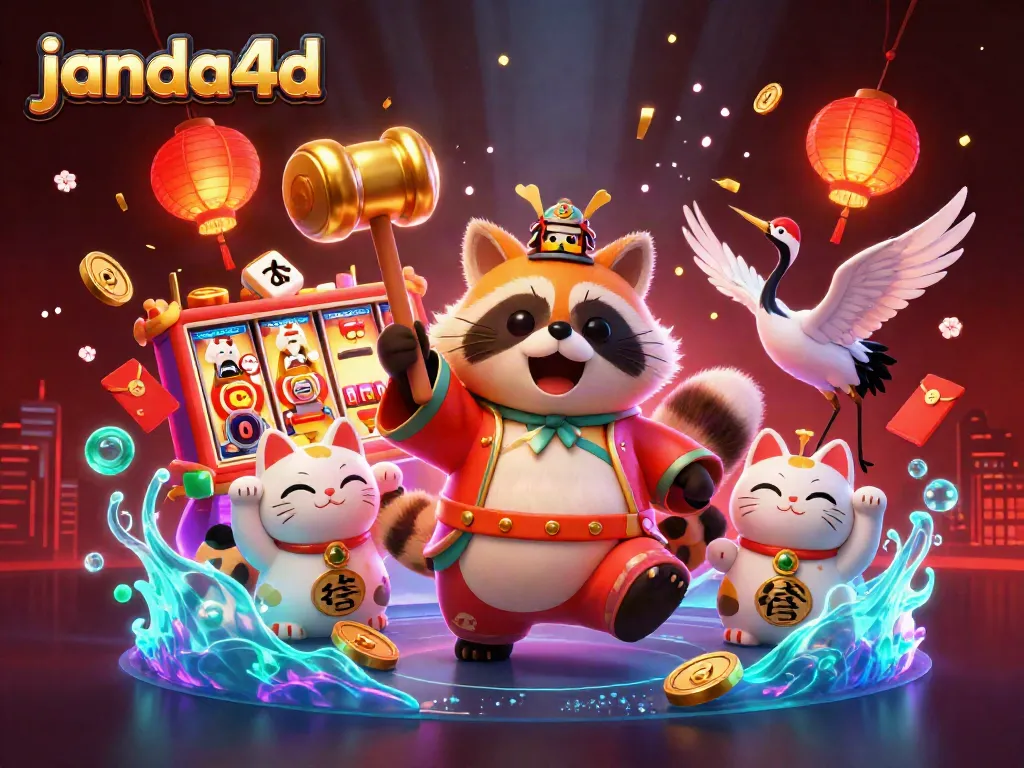 janda4d memberi suasana ceria dengan tanuki, suku crane dan kucing keberuntungan beraksi di kasino.