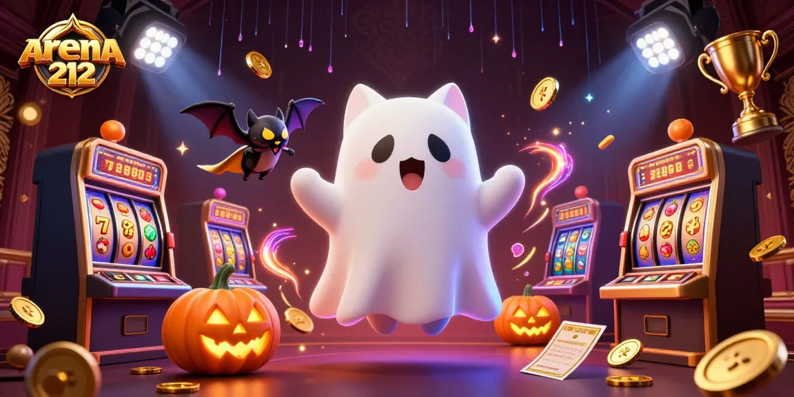 arena212 memicu kemenangan dengan kucing hantu dan elemen perjudian yang cerah di kasino.