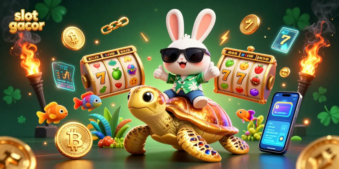 Spin and win big with slot gacor's thrilling gaming experience in this vibrant illustration.