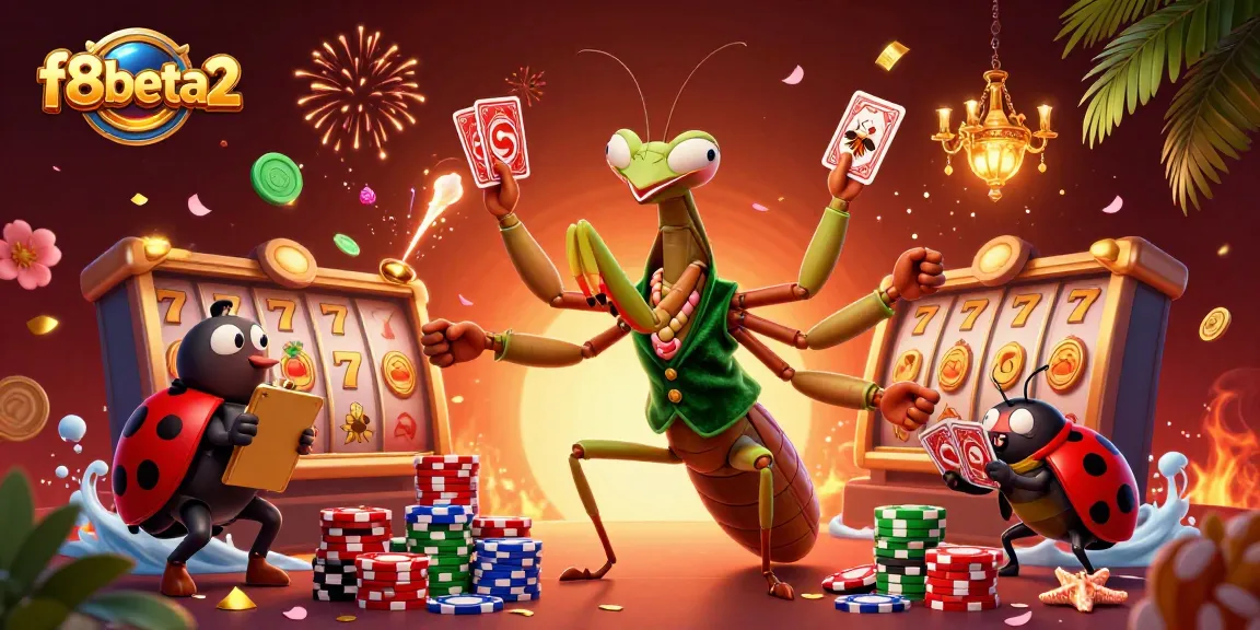 Engage in winning strategies online with f8beta2's vibrant casino scene featuring lively characters and dynamic gaming elements.