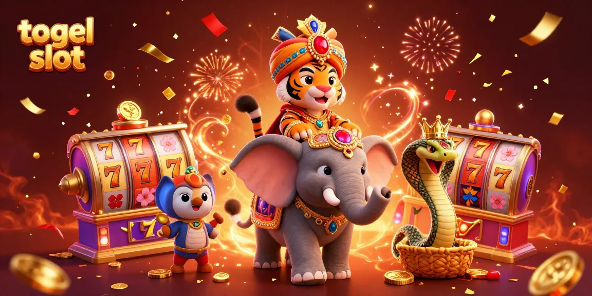 Experience exciting togel slot action with vibrant 3D characters and dynamic casino elements.