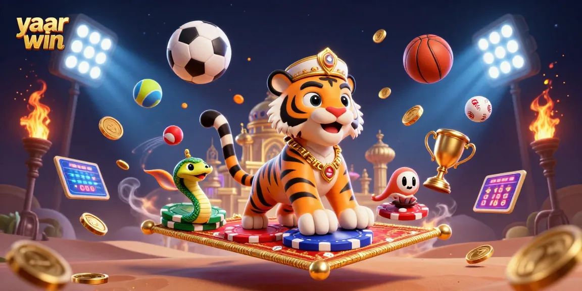 Engage with yaar win as the tiger sultan showcases a vibrant casino atmosphere amidst dynamic sports.