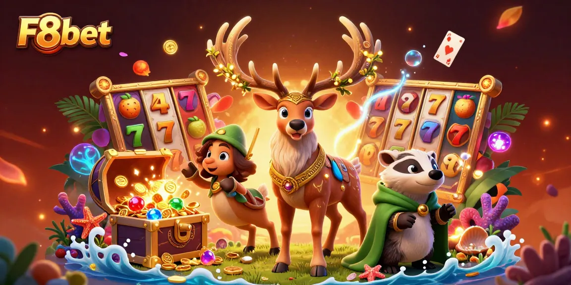 Experience F8bet's immersive slot games with rich visual elements and vibrant characters.