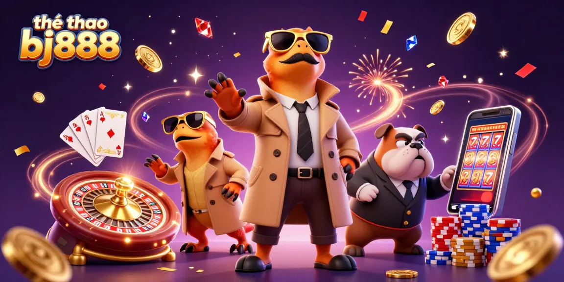 Engage in thrilling betting action with thể thao bj888 in a vibrant 3D casino scene.