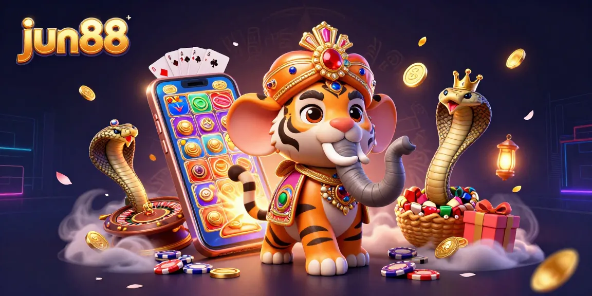 Experience dynamic winnings with jun88 in an ultra-detailed casino adventure illustration.