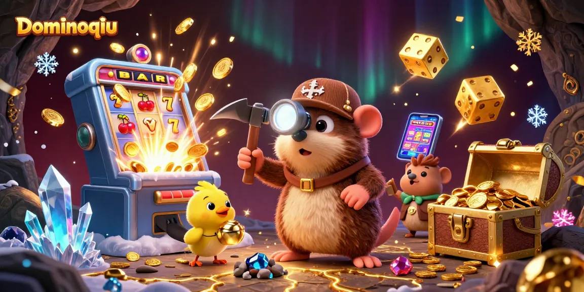 Engage in thrilling gameplay at Dominoqiu with dynamic slot machines and festive gambling elements.