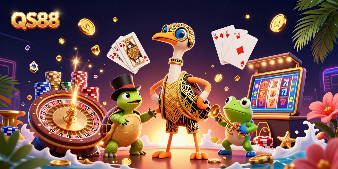 Experience the thrill at QS88 Casino with vibrant characters and dynamic game elements.
