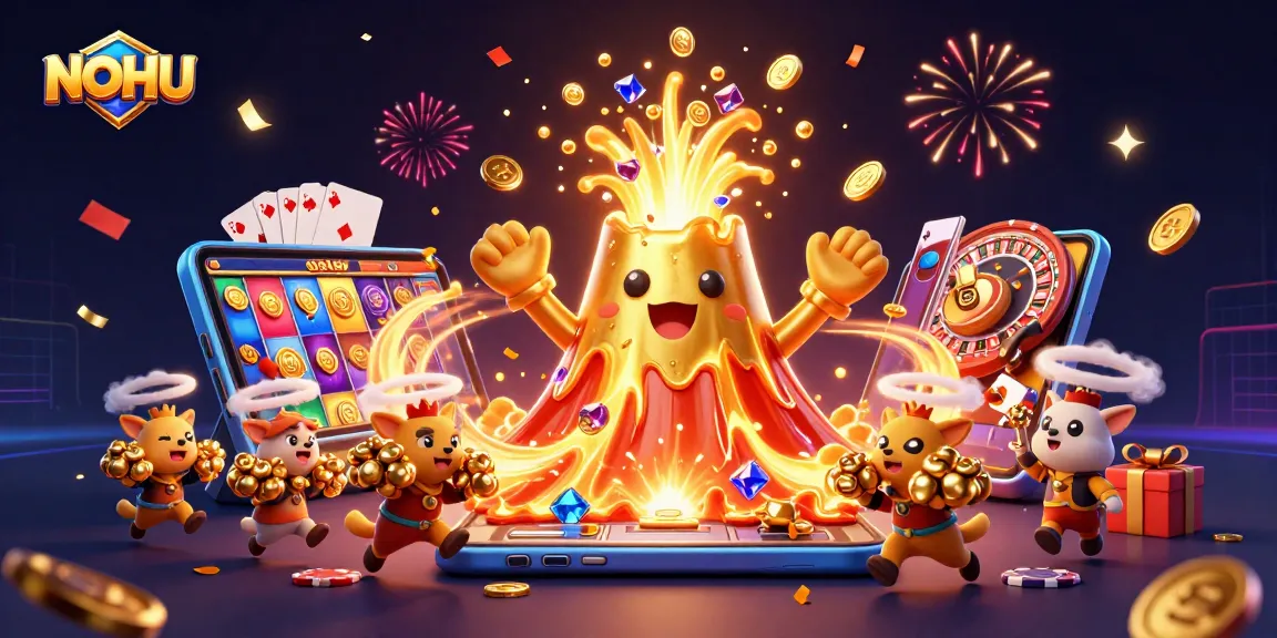 Experience thrilling wins at NOHU with vibrant slot games, gold coins, and dynamic casino action.