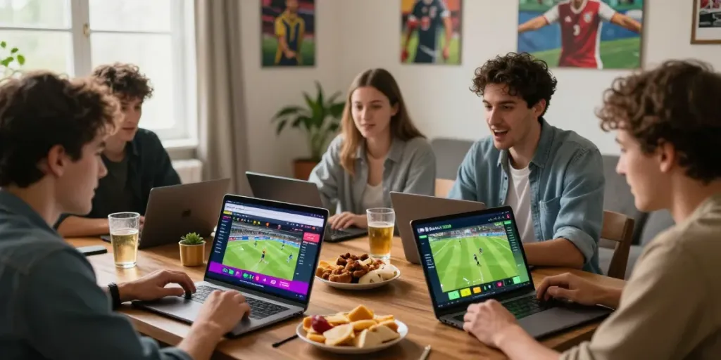 Players actively engaging in betting on lotus365 website, showcasing excitement and community.