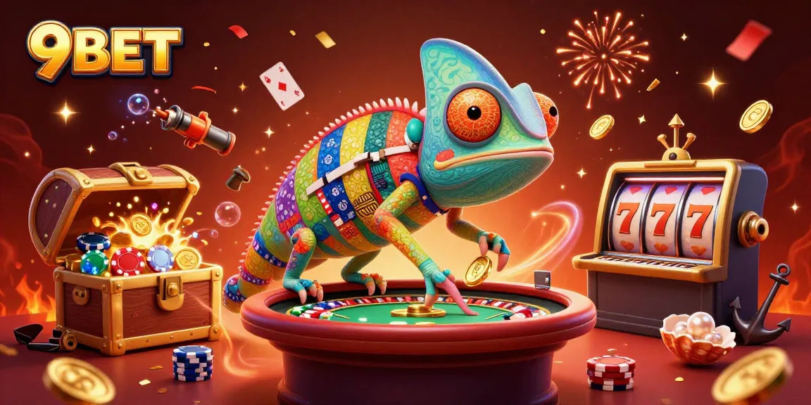 Experience thrilling gameplay at 9BET with colorful casino scenes and vibrant characters.