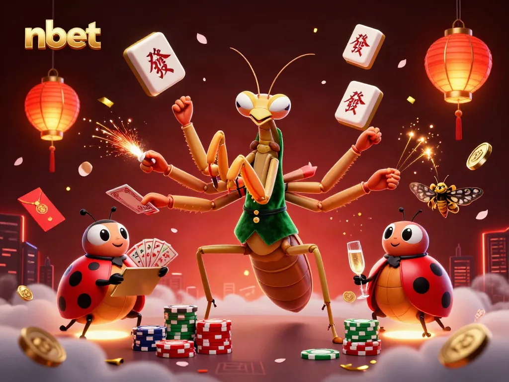 nbet game illustration featuring vibrant casino themes with animated characters and elements.