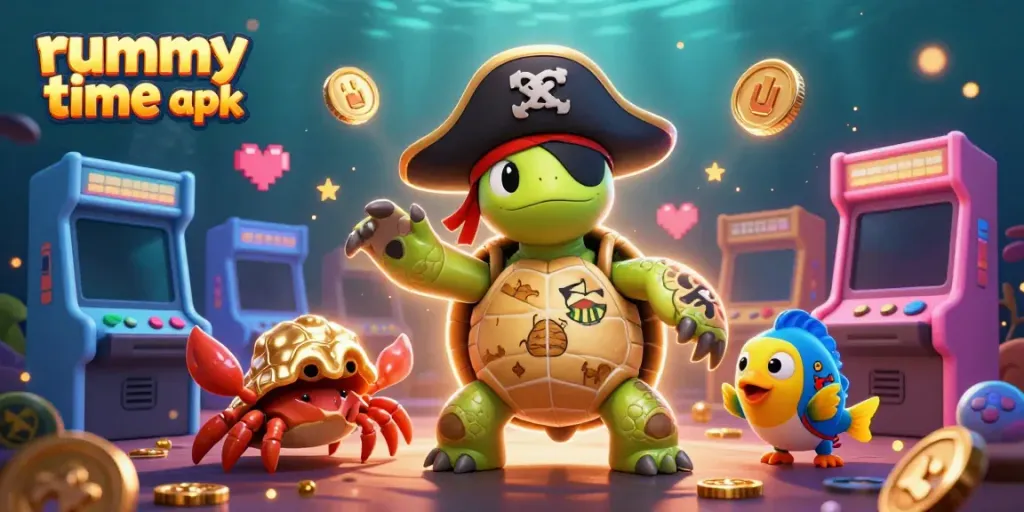 Experience thrilling gameplay with the Rummy Time APK featuring vibrant characters and gaming elements.