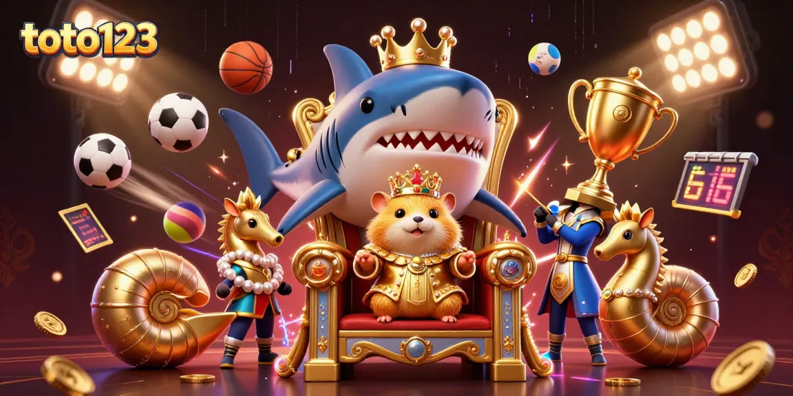 Experience thrilling lottery gaming at toto123 with vibrant gaming elements and a unique hamster king!