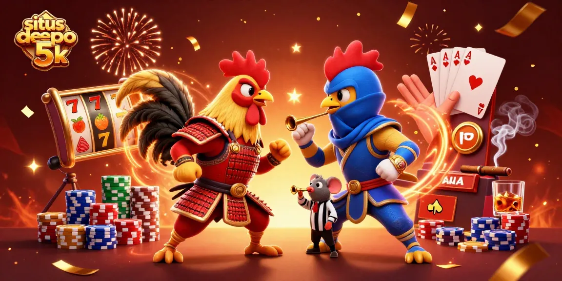 Experience the thrill of situs depo 5k with dynamic gambling action and vibrant casino elements.