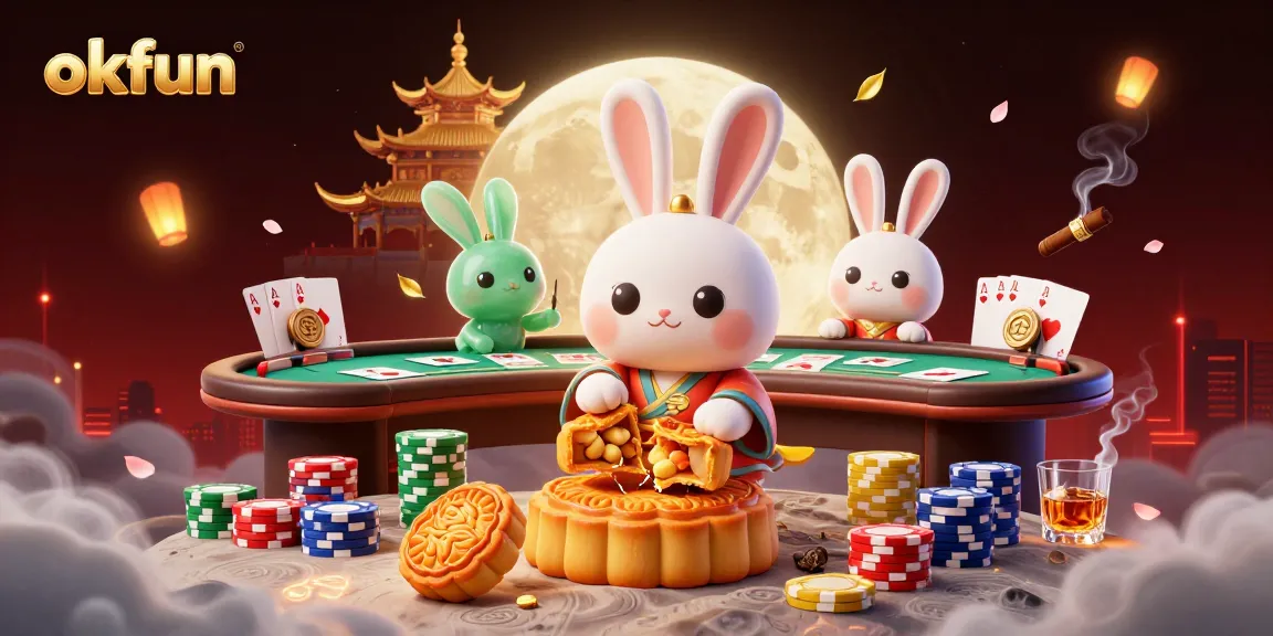 Engage with okfun at a festive casino scene filled with poker chips and vibrant action.